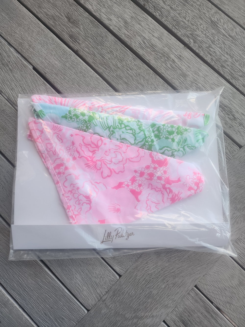 Lilly Pulitzer Floral Bandana Set - Pink & Green